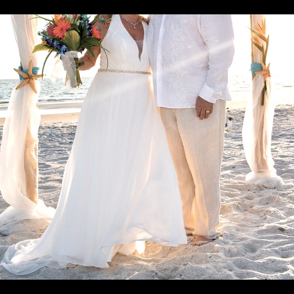 Halter Wedding Dress - Picture 2 of 9